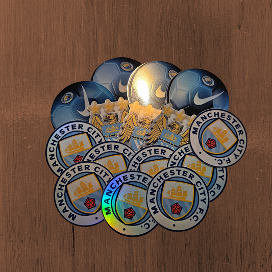 Manchester city holographic stickers