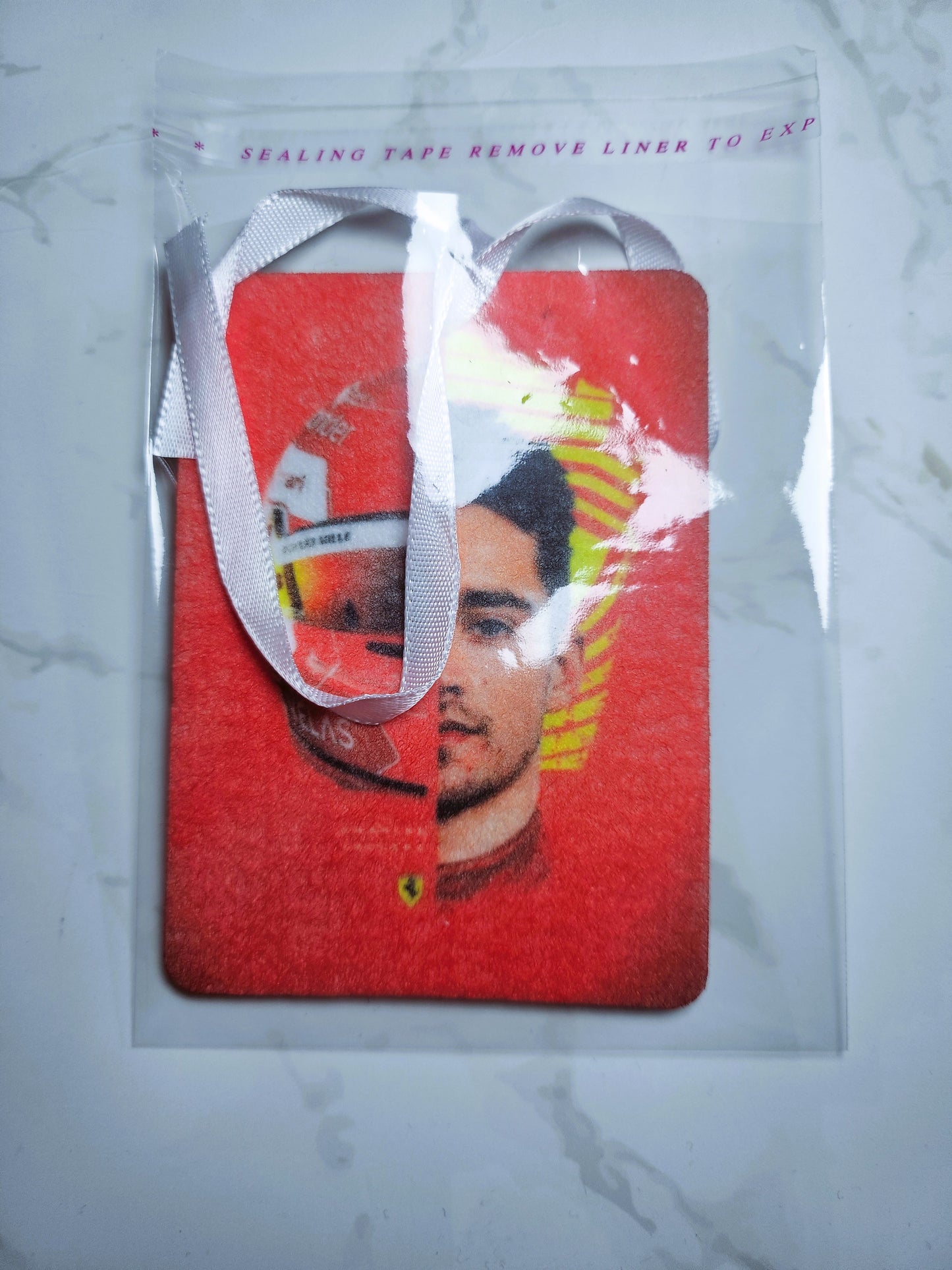 2 F1 FERRARI , CHARLES LECLERC , Car Air Freshener Double Sided , various scent