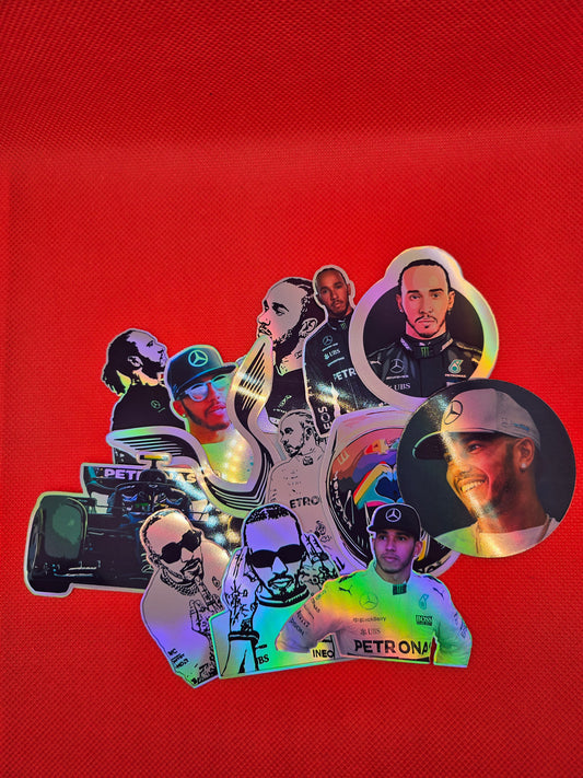 13 Lewis Hamilton holographic stickers