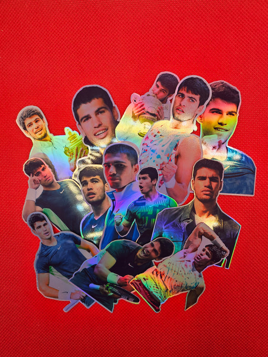 13 Carlos Alcaraz holographic stickers