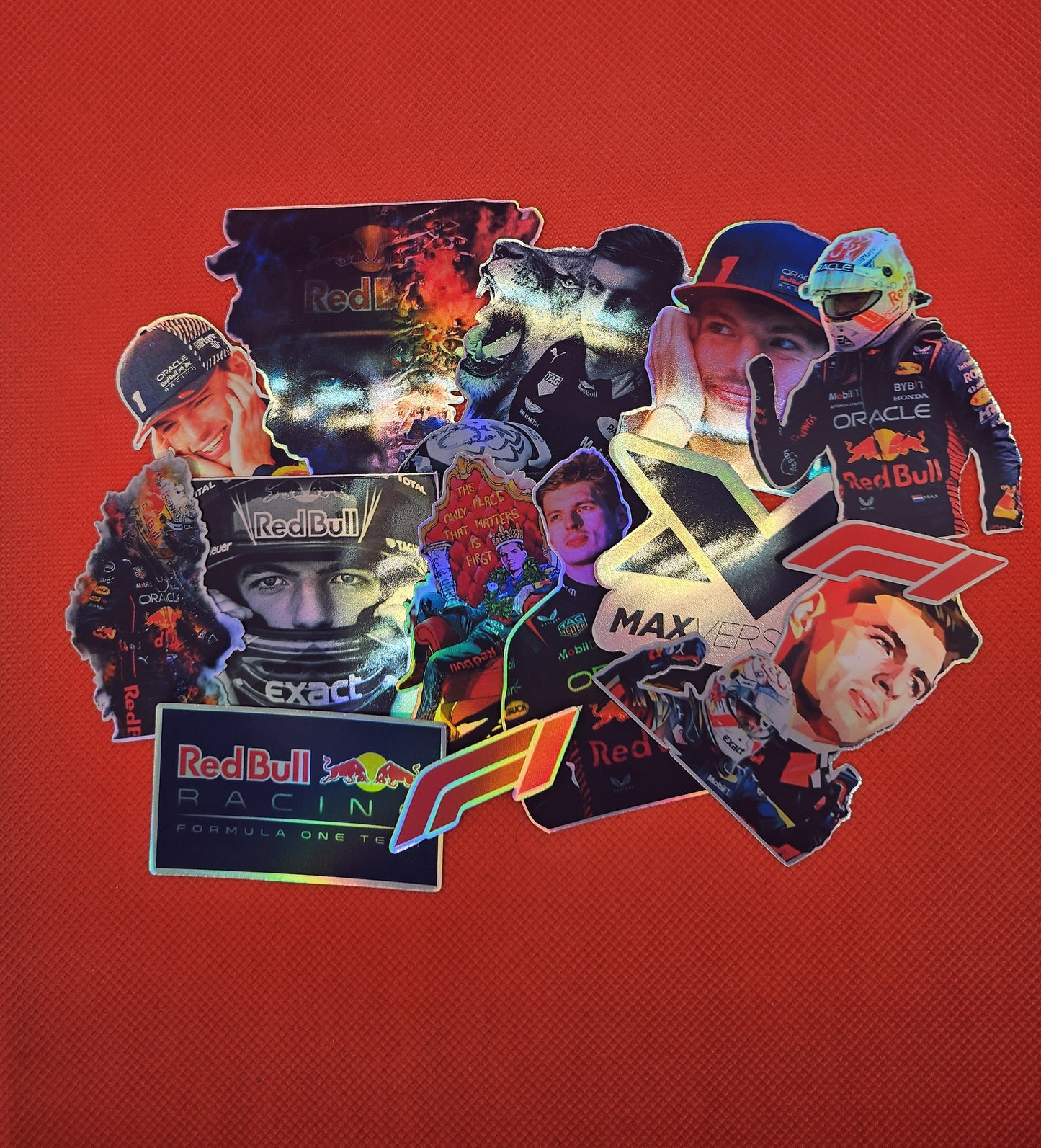 Max Verstappen holographic stickers