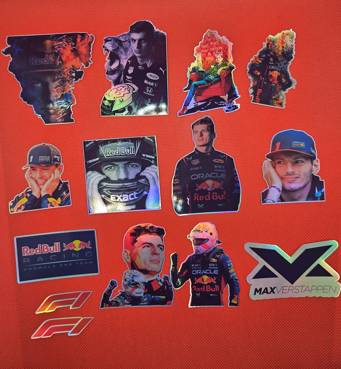 Max Verstappen holographic stickers