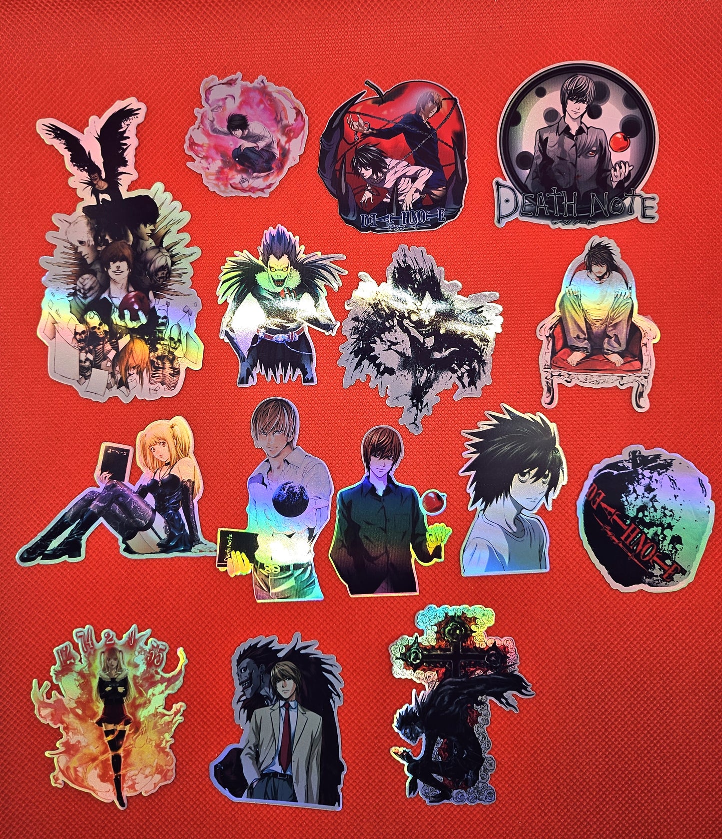 15 death note holographic stickers