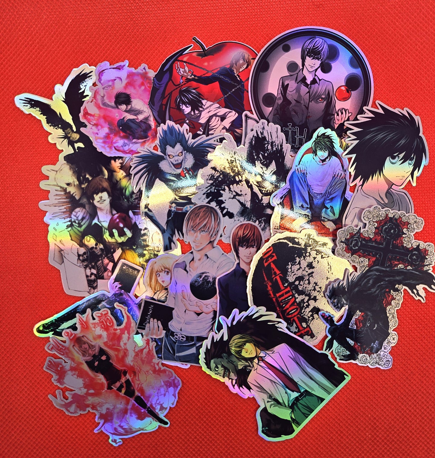 15 death note holographic stickers