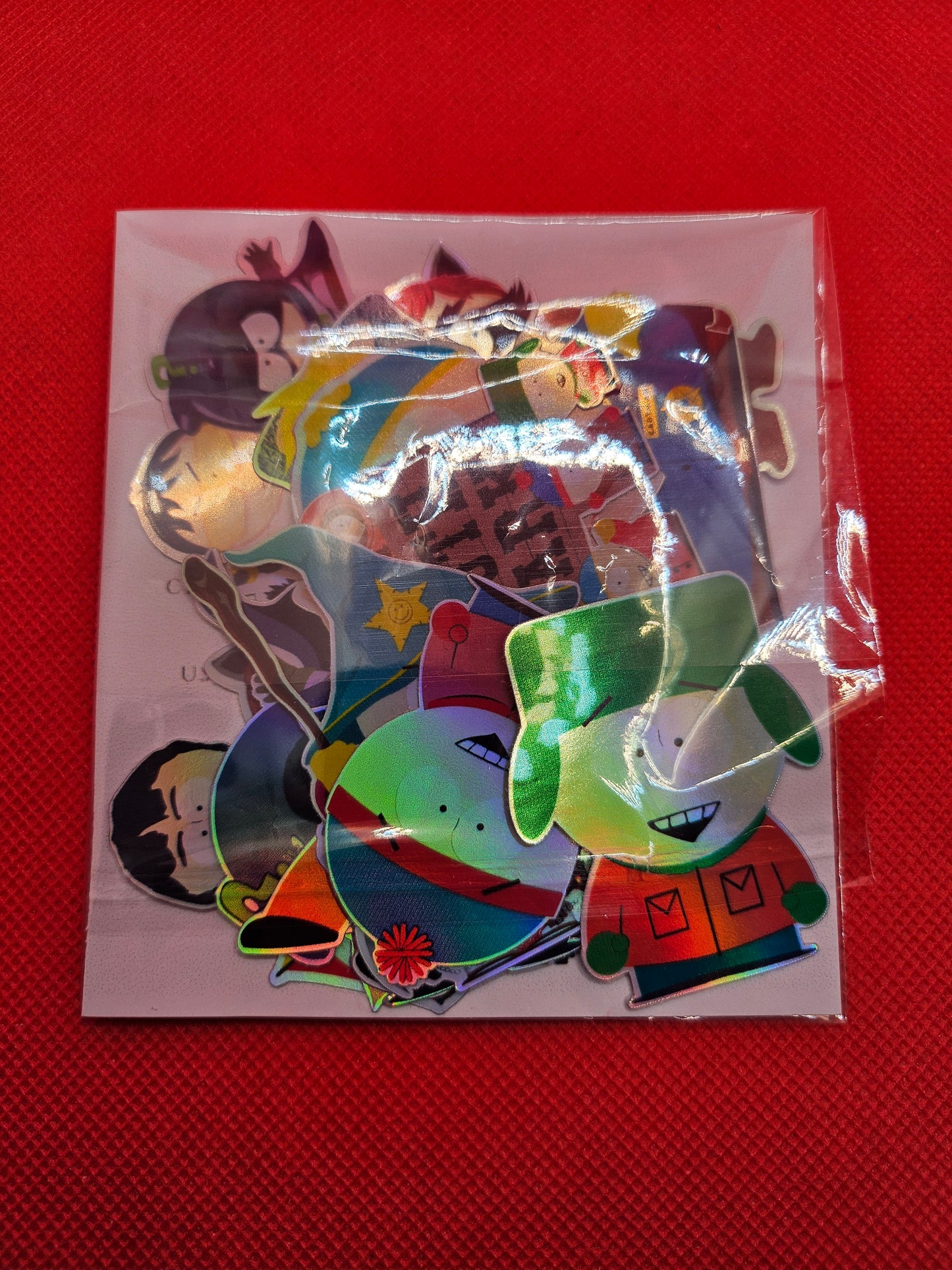 18 Holographic Stickers - South Park Inspired - High-Quality, Unique Designs