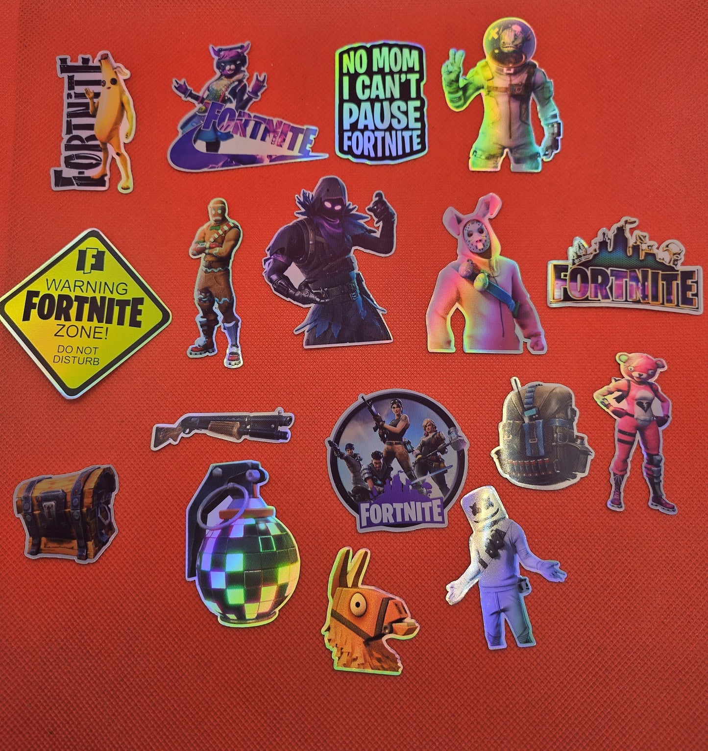 Fortnite-Inspired Holographic Sticker Set - Perfect for Gamers & Fans!