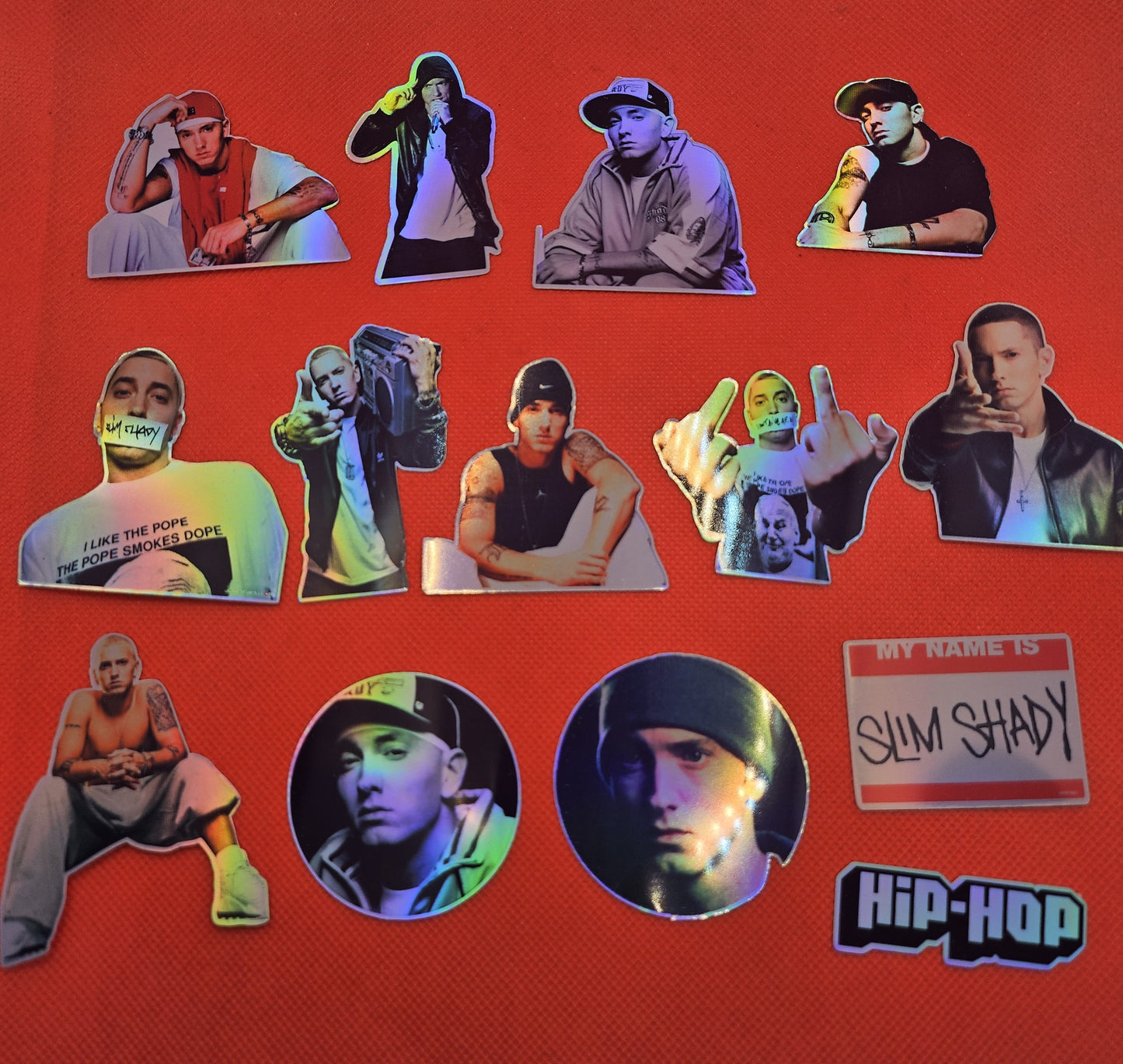 Holographic Eminem Stickers – Perfect for Fans