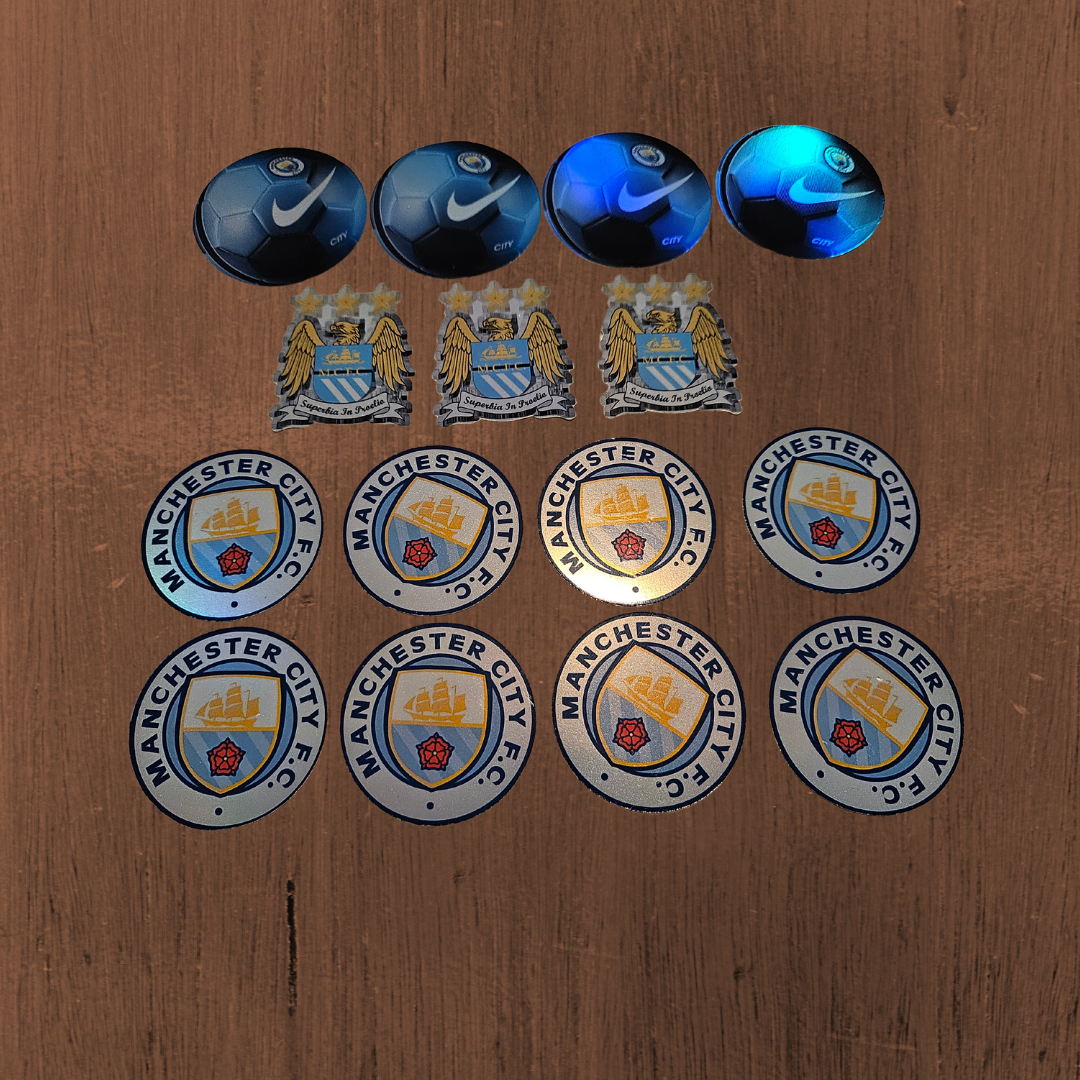 Manchester city holographic stickers