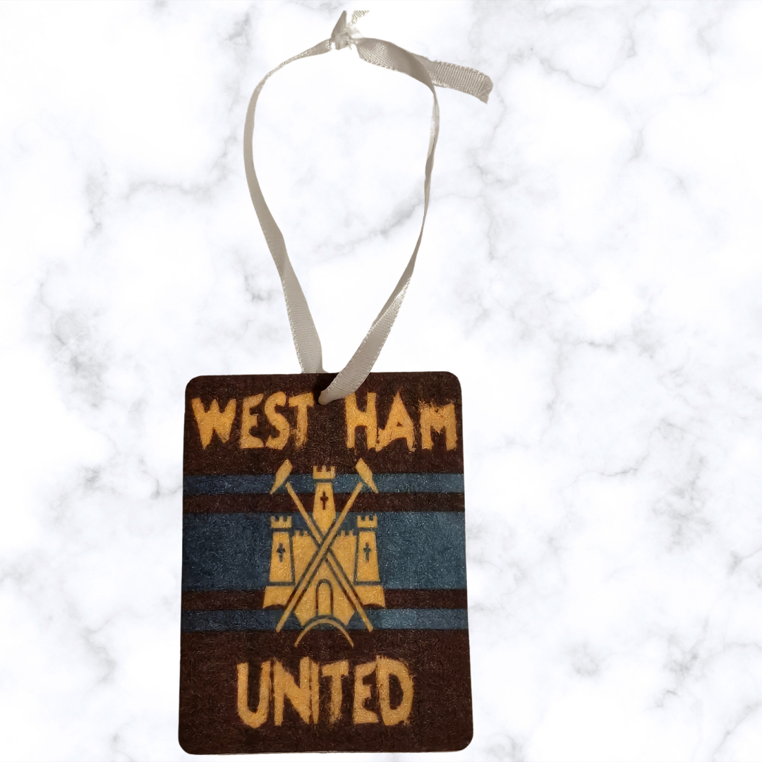 2 WEST HAM Air Freshener Double Sided, various scents