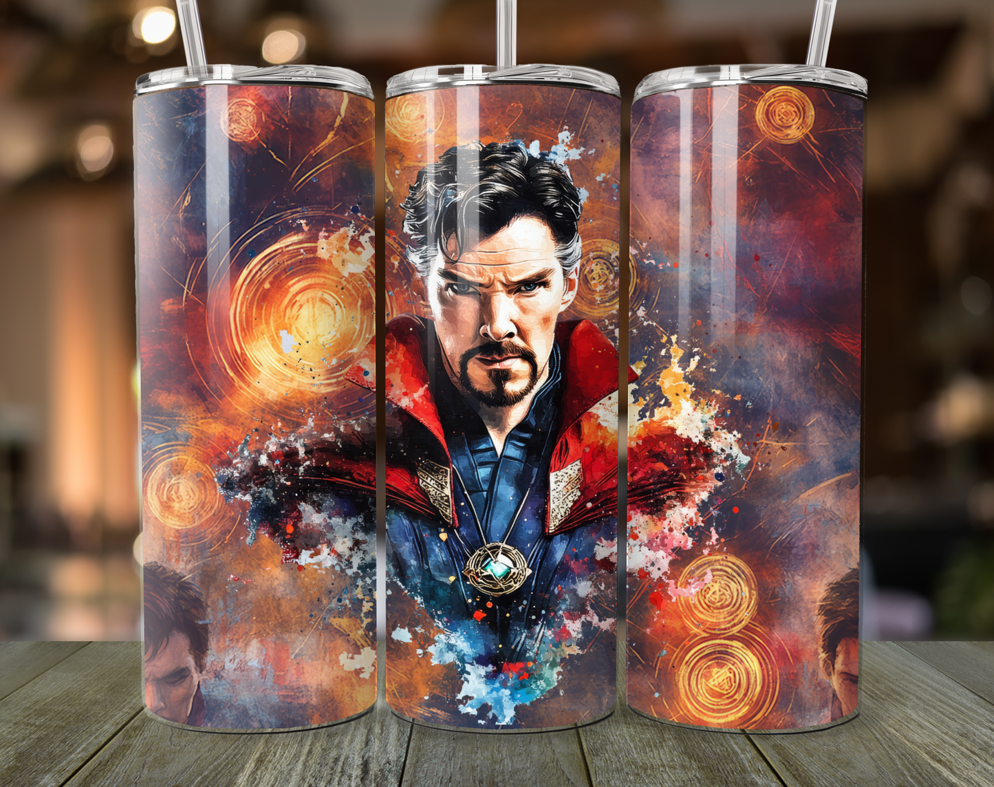 Custom Doctor Strange Stainless Steel Tumbler – 20 oz with Straw