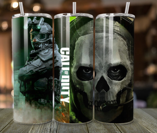 Call of Duty 20 oz Tumbler with Straw – Insulated Gaming Cup for Fans