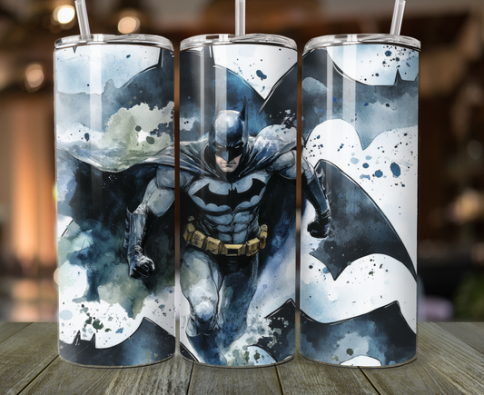 Batman-Themed Stainless Steel Tumbler- 20 oz with Lids and Straws £18.00