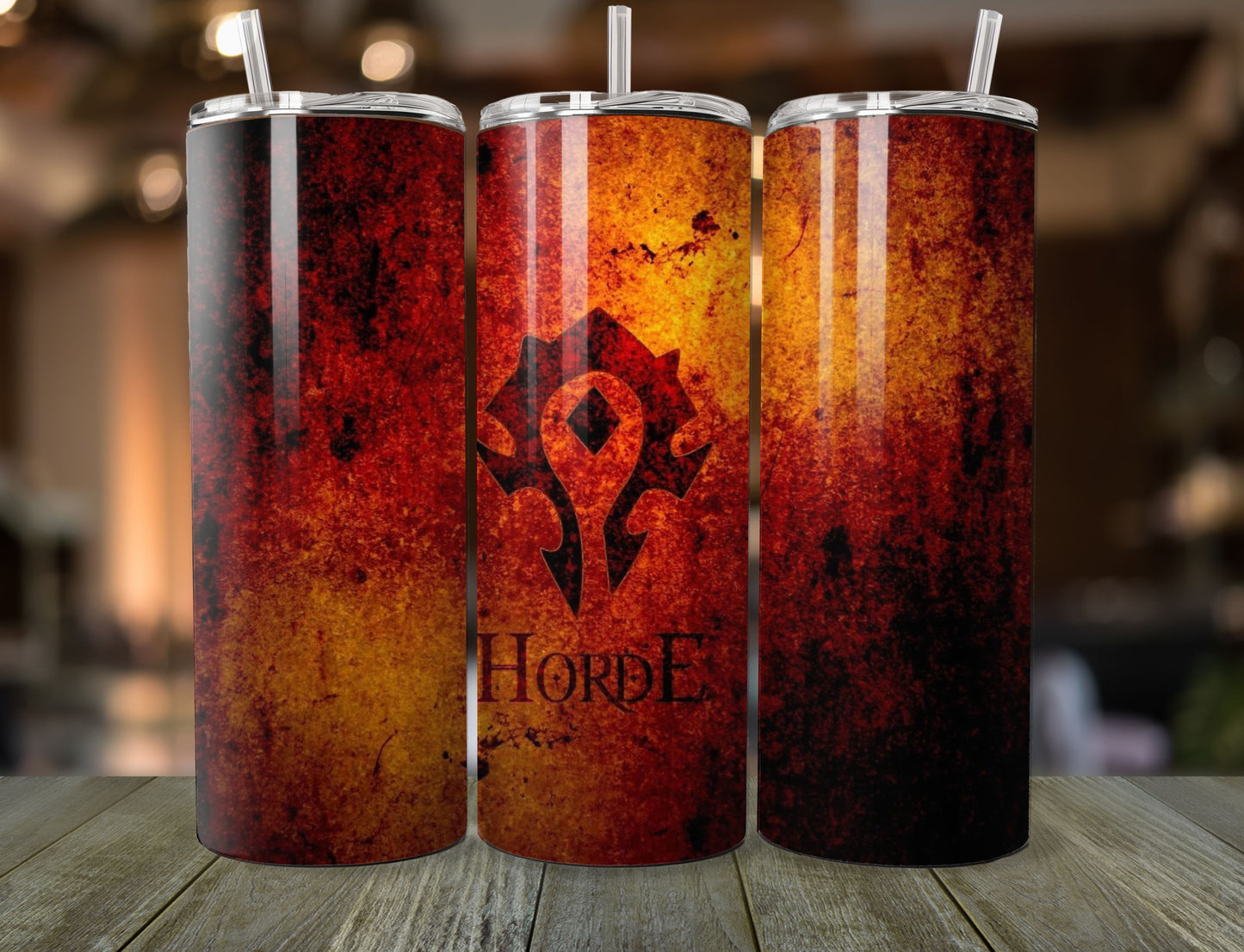 20 oz Tumbler with Straw - World of Warcraft ,  Horde Inspired