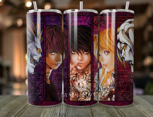 Death note 20 0z tumbler with straw