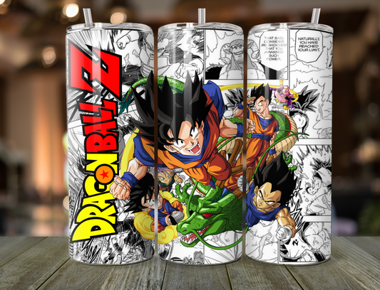 Dragon Ball Z Tumbler 20 oz with Straw