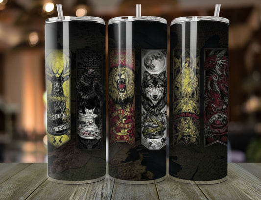 House of dragon. Game of thrones inspired 20 0z tumbler with straw