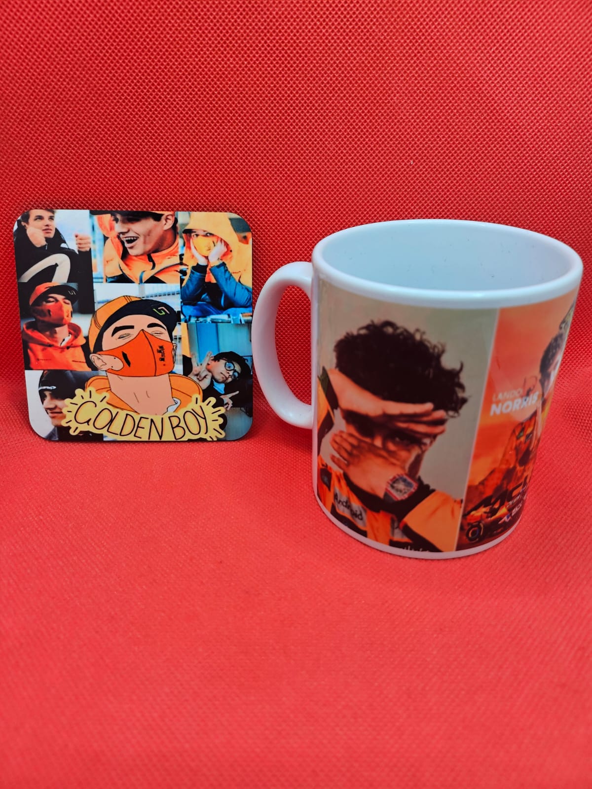 Lando Norris Inspired 10oz Mug & Coaster Set – Perfect Gift for F1 Fans!