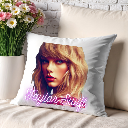 Custom Taylor Swift Throw Pillow 40x40 cm - Decorative Cushion for Fans