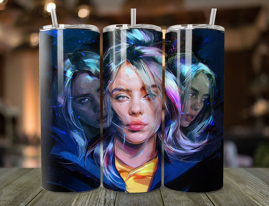 Billie Eilish tumbler with straw, 20 oz