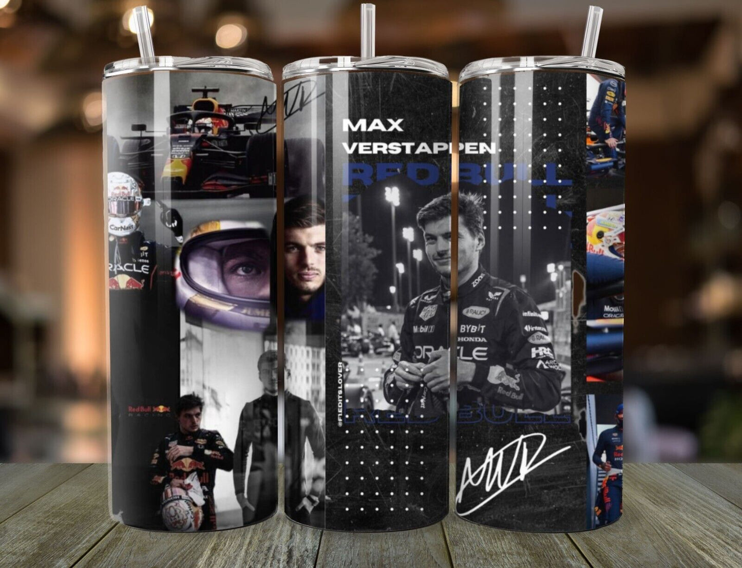 MAX VERSTAPPEN tumbler with straw, 20 oz