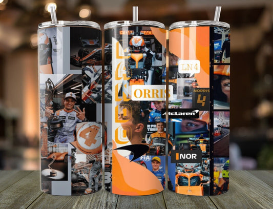 Lando Norris 20 oz Tumbler with Straw - Perfect for Fans!